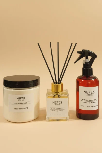 Pack Parfum Maison 360° (Diffuseur + Spray + Poudre tapis)
